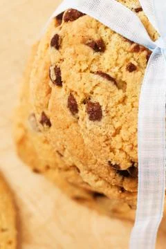 Cookie closeup from top Stock Photos