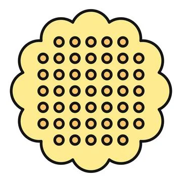 Cookie cracker biscuit food snack icon vector Stock Illustration