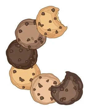 Cookie crescent Stock Illustration