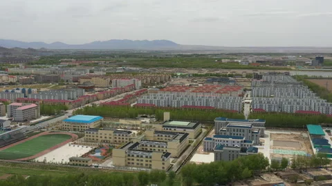 Cookie Cutter Apartment Blocks Over Rural China Stock Footage 205329992