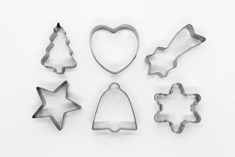 Cookie cutter metal forms Foto stock