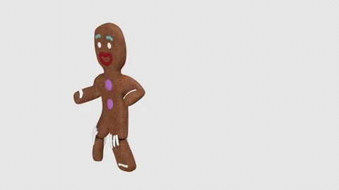 Cookie dance - 3d render looped with alpha channel. Stock Footage 167531282
