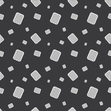 Cookie Dessert Dark Seamless Pattern Stock Illustration