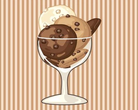 Cookie dessert Illustrazione stock