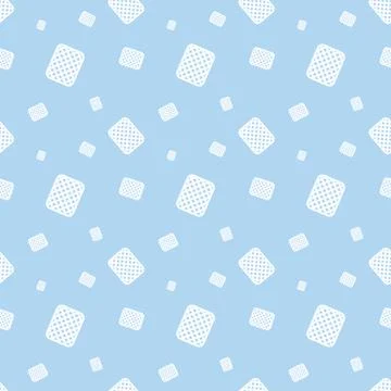 Cookie Dessert Silhouette Seamless Pattern Stock Illustration