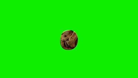 Cookie dot period punctuation mark animation isolated on green screen background Stock Footage 340276199