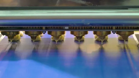 Cookie dough on the cookie tip machine Stock Footage 72718391