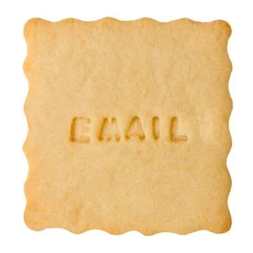 Cookie with EMAIL sign Stock Photos