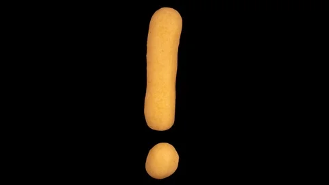 Cookie exclamation mark, baking time lapse, top view Stock Footage 126699661