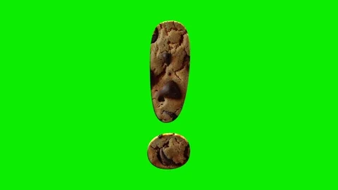 Cookie exclamation mark punctuation mark animation Video stock 340276201