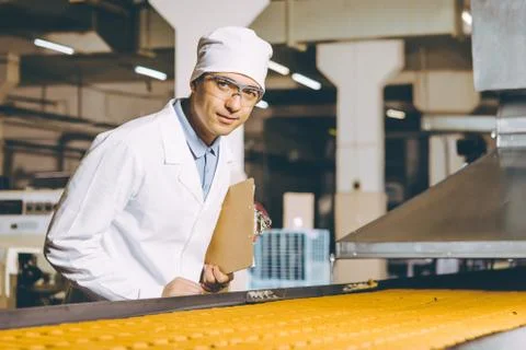 Cookie factory making Stock Photos