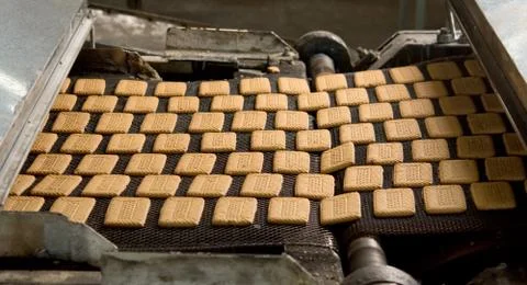 Cookie factory making Stock Photos