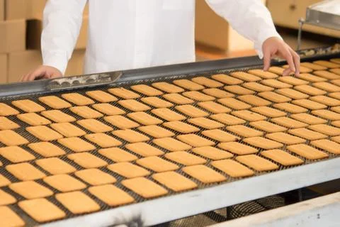 Cookie factory making Stock Photos