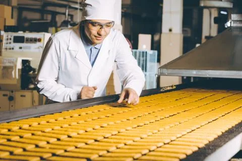Cookie factory making Stock Photos