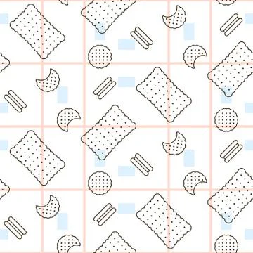 Cookie food seamless vector pattern. イラスト素材