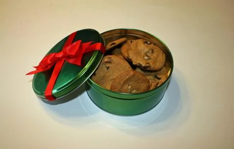 Cookie Gift Tin Stock Photos