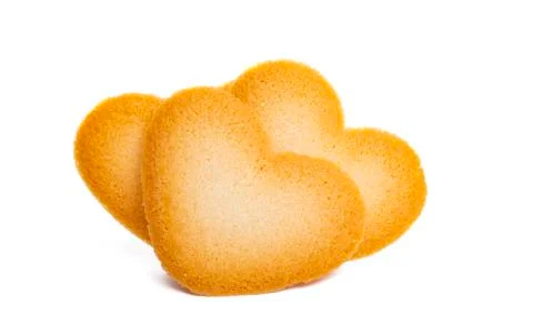 Cookie hearts isolated Stock Photos