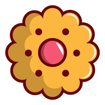 Cookie icon, cartoon style Stockillustratie