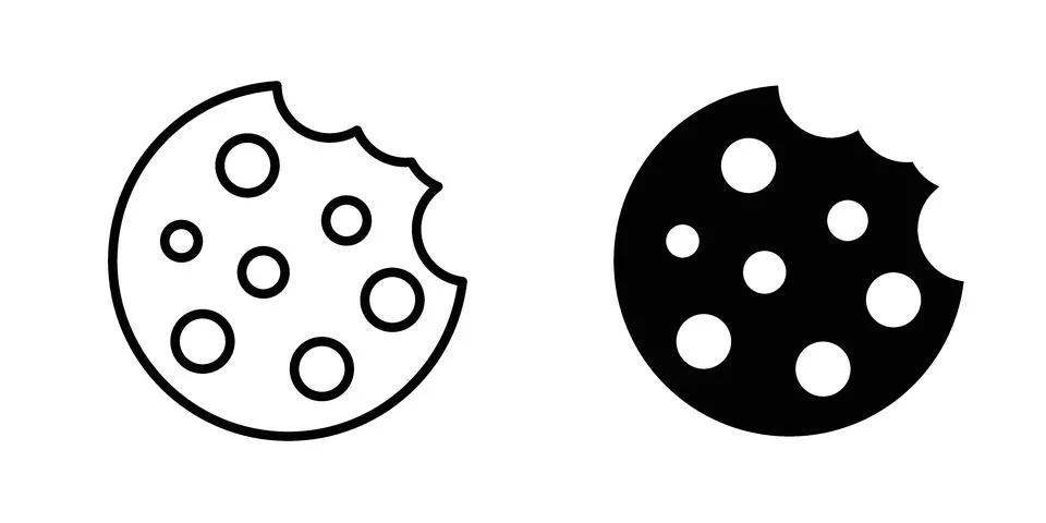 Cookie icon for design projects and web UI Stock Illustration