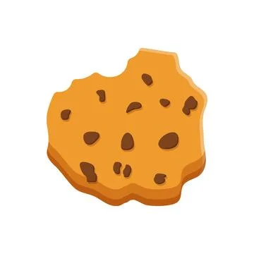 Cookie icon in flat style. Tasty biscuit vector illustration on isolated ba.. Stock Illustration