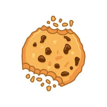 Cookie icon in flat style. Tasty biscuit vector illustration on isolated ba.. Stock Illustration