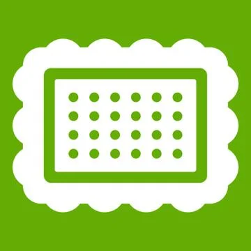 Cookie icon green Stock Illustration