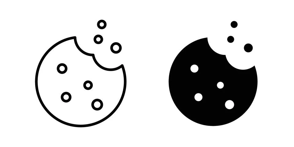 Cookie icon illustration. Pixel perfect vector graphics Stock Illustration