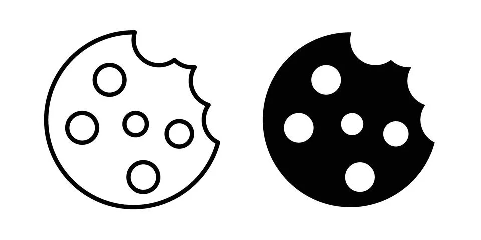 Cookie icon Illustration set. Vector Eps10 for apps Stock Illustration