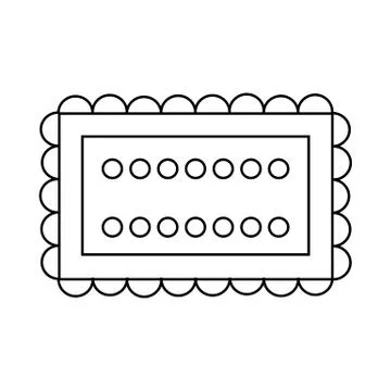 Cookie icon in outline style Stockillustratie