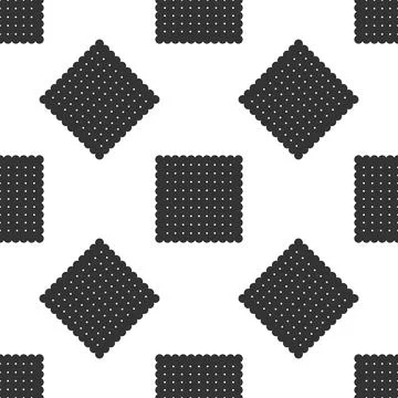 Cookie icon seamless pattern on white background. Pastry sing. Biscuit symbol Stock Illustration