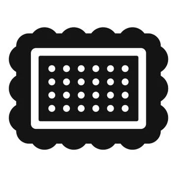 Cookie icon, simple style Stock Illustration