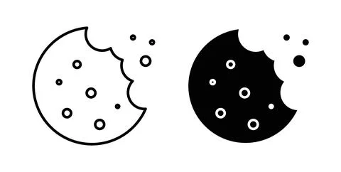 Cookie icon symbol. Flat Vector illustration Stock Illustration