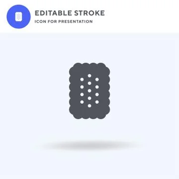 Cookie icon vector, filled flat sign, solid pictogram isolated on white, logo Illustrazione stock