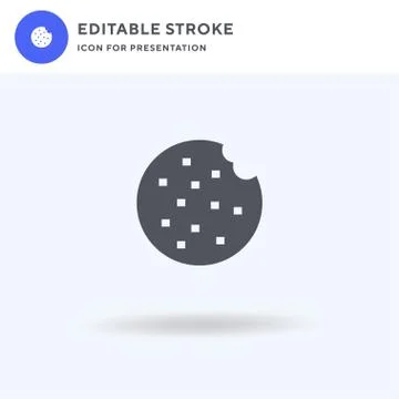 Cookie icon vector, filled flat sign, solid pictogram isolated on white, logo Stock Illustration