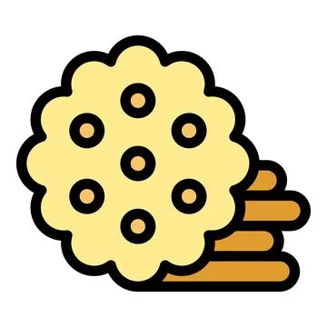 Cookie icon vector flat 스톡 일러스트