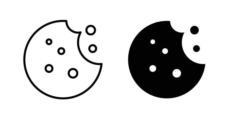 Cookie icon vector, symbol, logo illustrations Stock Illustration
