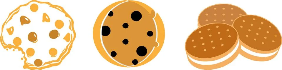 Cookie icon on white background Stock Illustration