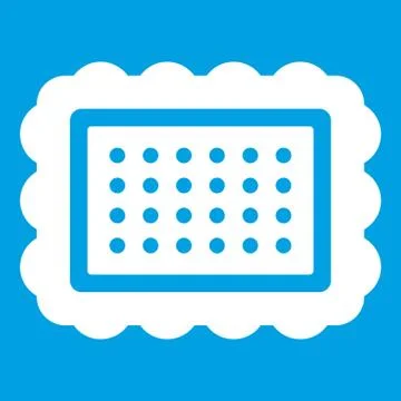 Cookie icon white Stock Illustration