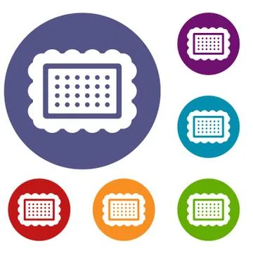 Cookie icons set Stock Illustration