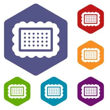 Cookie icons set Stock Illustration