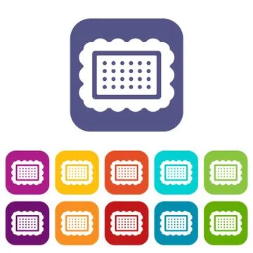 Cookie icons set Stock Illustration