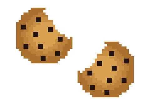 Cookie illustration with pixel theme Stock Illustration