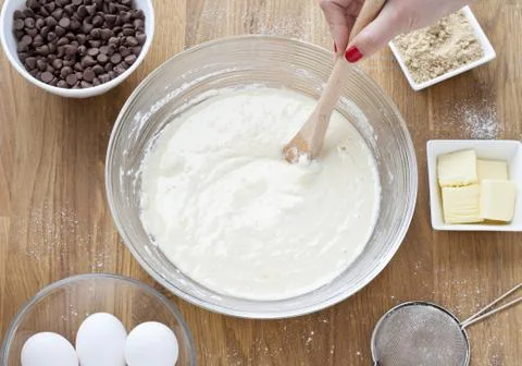 Cookie ingredient mix Stock Photos