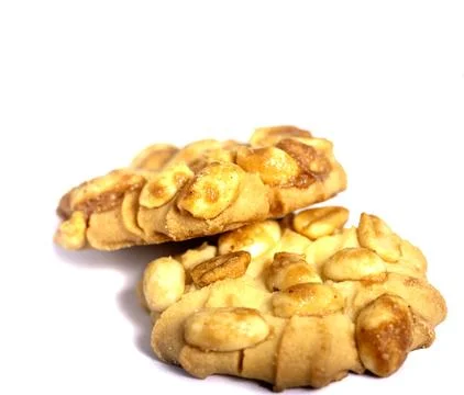 Cookie isolated on white background.  Sweet biscuits. Homemade pastry. Stock Photos
