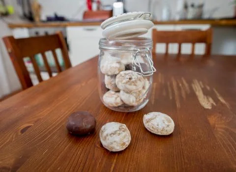 Cookie jar in the kitchen Stock Photos