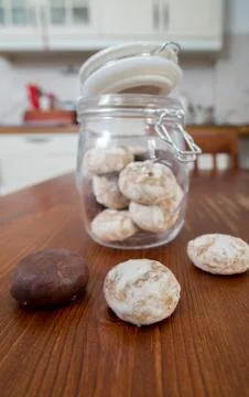 Cookie jar in the kitchen Stockfoto's