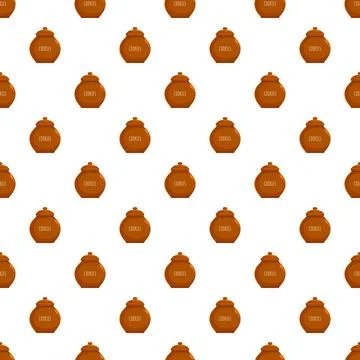 Cookie jar pattern creating a seamless background Illustrazione stock