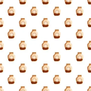 Cookie jar repeating pattern snack food background Illustrazione stock