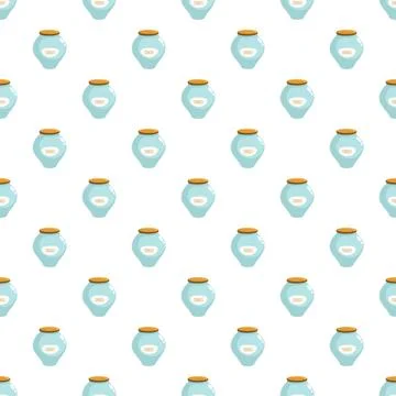 Cookie jars pattern creating seamless sweet food background Illustrazione stock