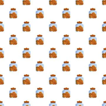 Cookie jars pattern repeating delicious sweet treats Stock Illustration